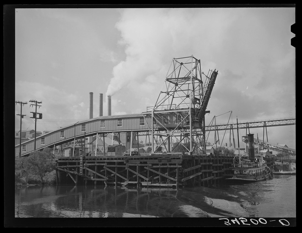 Loading dock industrial plant. Port